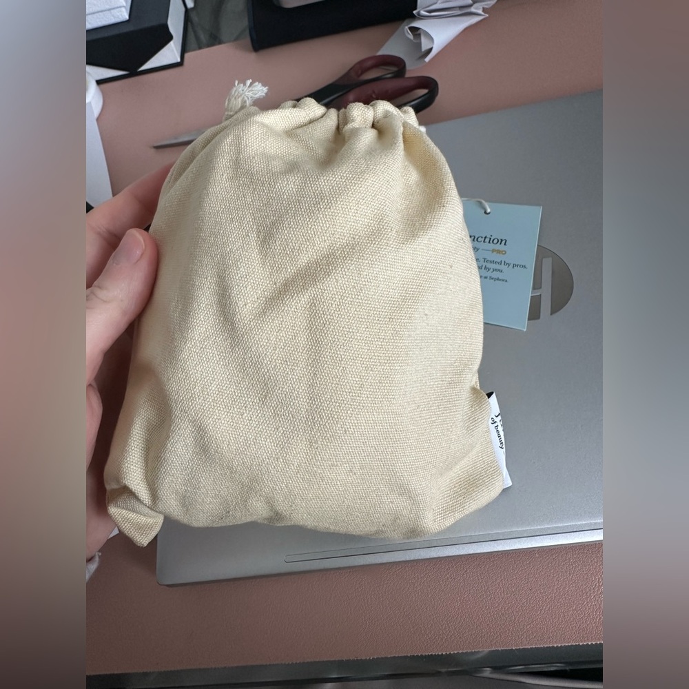 Function of beauty, hair towel in canvas bag